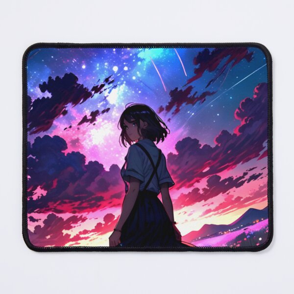 Item preview,  Wandering Anime Girl at Mountain Valley  | 4K Anime Wallpaper designed and sold by typoinspired.