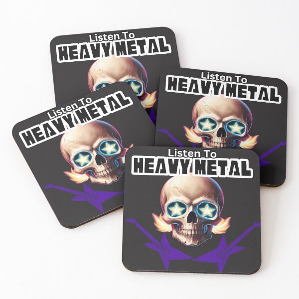 Artikelvorschau, Hören Sie Heavy Metal Skull mit Gitarren entworfen und verkauft von FroggyFly Designs.