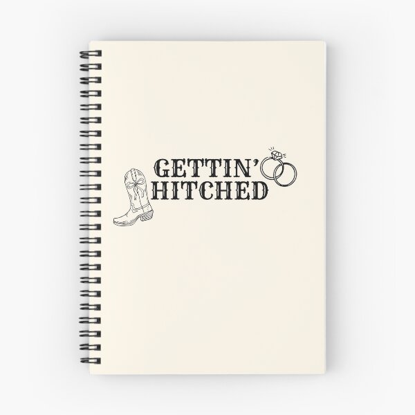 Item preview, Gettin' Hitched | western cowgirl bachelorette engaged gift bridesmaid matching designed and sold by ReadyandRowdy.