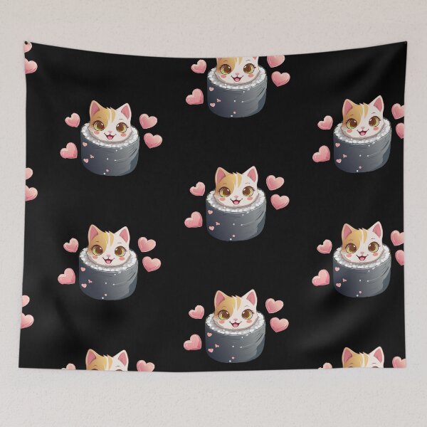 Item preview, Cute Valentine Cat | Romantic art designed and sold by CrossCrafted.