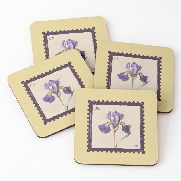 Item preview, Iris Vintage Postage Stamp designed and sold by ureggie.