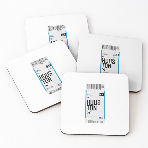Item preview, Houston Boarding Pass USA Travel Ticket  designed and sold by TulipaGraphics.