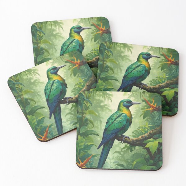 Item preview, Exotic green bird designed and sold by GasconyPassion.