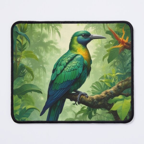 Item preview, Exotic green bird designed and sold by GasconyPassion.