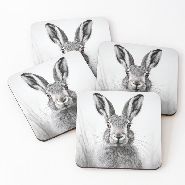 Item preview, pencil drawing of hare portrait designed and sold by alan tunnicliffe.