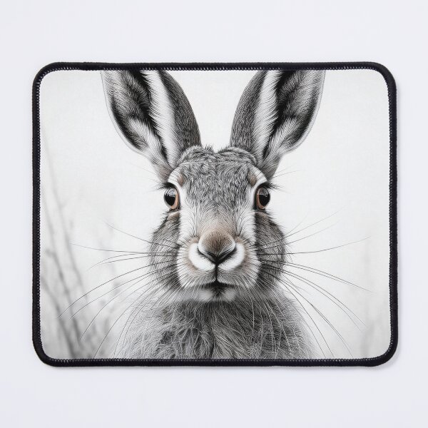 Item preview, pencil drawing of hare portrait designed and sold by alan tunnicliffe.