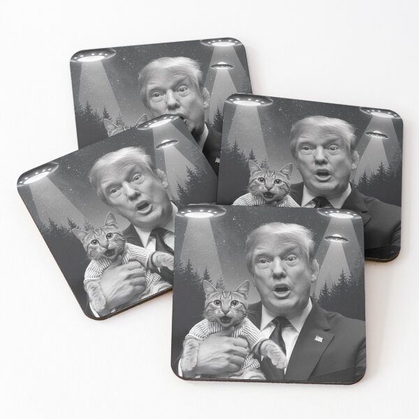 Item preview, Trump with Cat UFO Selfie Meme Shirt - Funny Alien Tee designed and sold by boundlessly2art.
