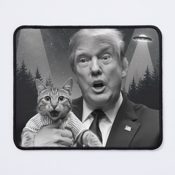 Item preview, Trump with Cat UFO Selfie Meme Shirt - Funny Alien Tee designed and sold by boundlessly2art.