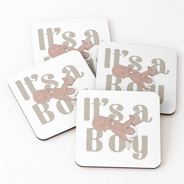 Item preview, It's a Boy Dark Skin Party Baby Shower First Communion Baptism Birthday Party designed and sold by CreativeBu.