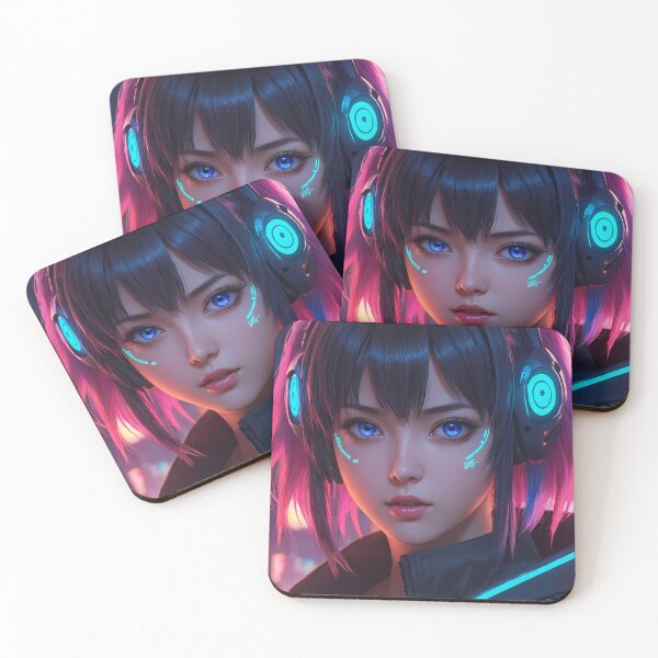 Item preview, Cyberpunk Anime Girl Portrait designed and sold by papi1998.