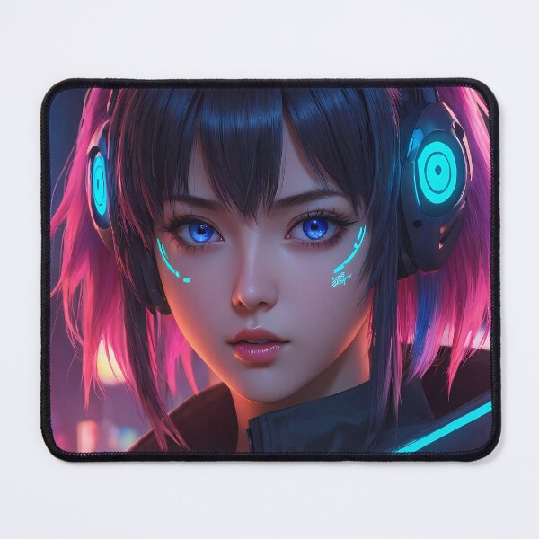 Item preview, Cyberpunk Anime Girl Portrait designed and sold by papi1998.
