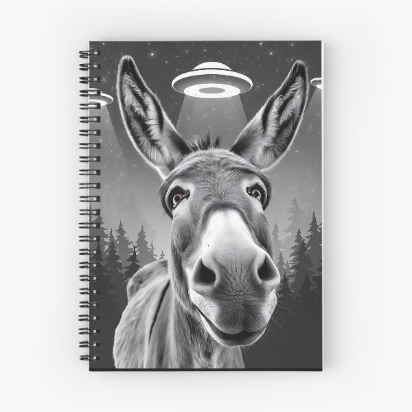 Item preview, Funny Donkey UFO Selfie Meme T-Shirt – Alien Humor designed and sold by boundlessly2art.
