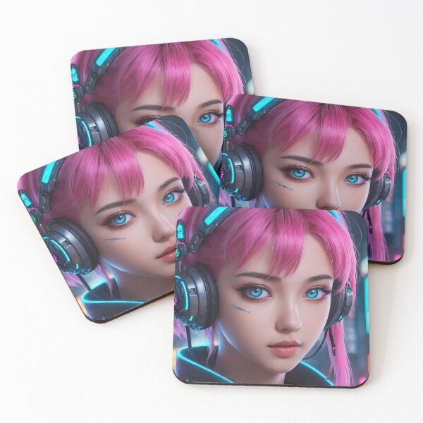 Item preview, Cyberpunk Anime Girl Portrait designed and sold by papi1998.