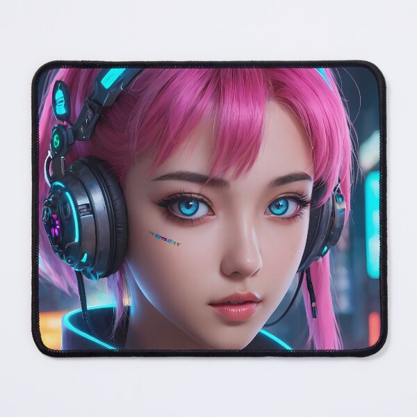 Item preview, Cyberpunk Anime Girl Portrait designed and sold by papi1998.