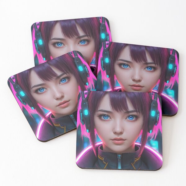 Item preview, Cyberpunk Anime Girl Portrait designed and sold by papi1998.