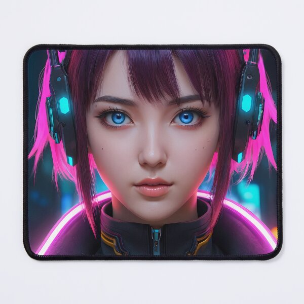 Item preview, Cyberpunk Anime Girl Portrait designed and sold by papi1998.
