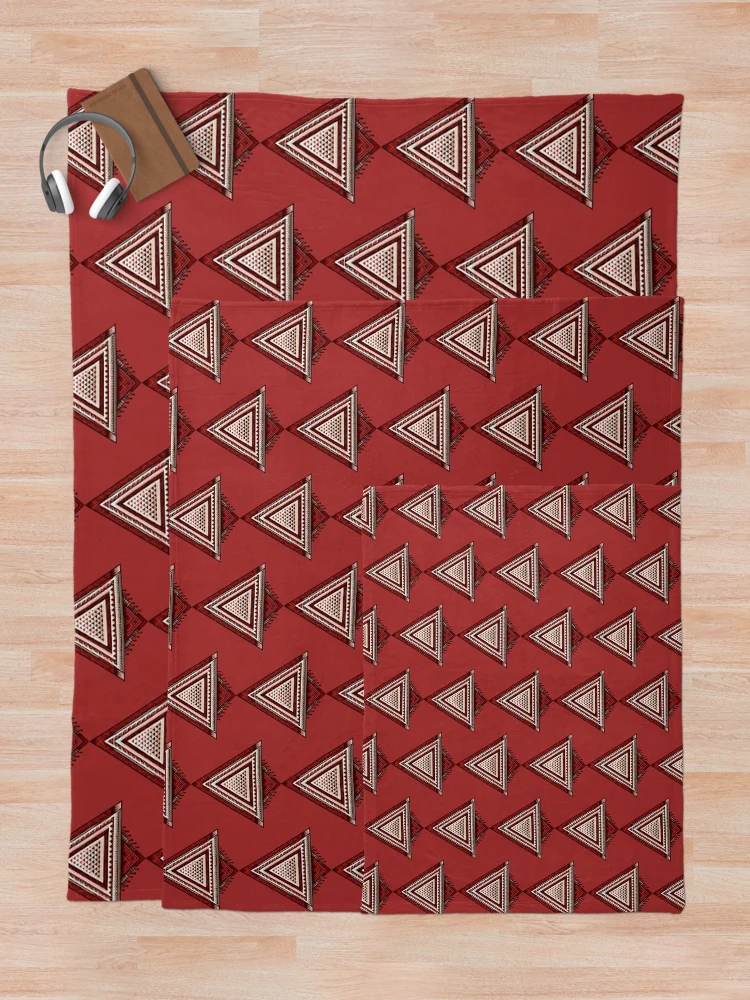 Thumbnail 5 of 6, Throw Blanket, Triangle Pattern, Geometric Pattern, designed and sold by DekoDesignsHub.