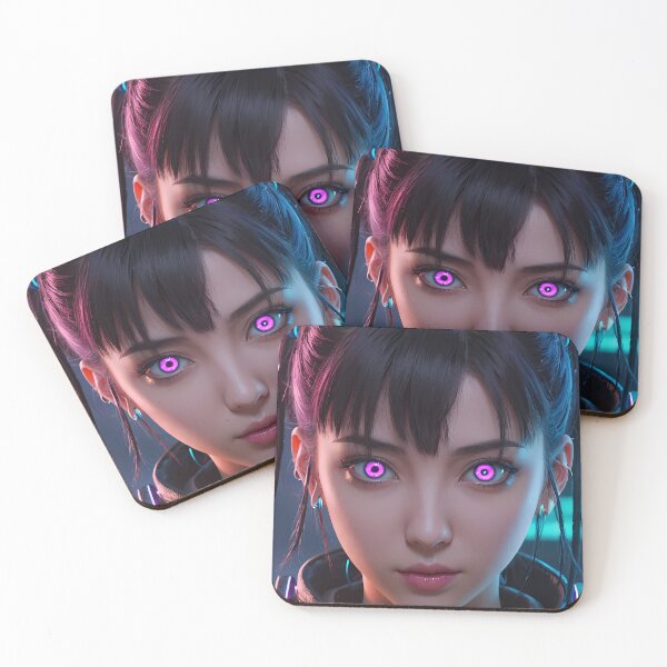 Item preview, Cyberpunk Anime Girl Portrait designed and sold by papi1998.