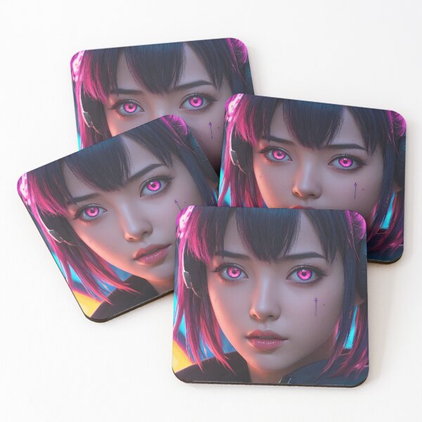 Item preview, Cyberpunk Anime Girl Portrait designed and sold by papi1998.