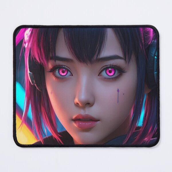 Item preview, Cyberpunk Anime Girl Portrait designed and sold by papi1998.