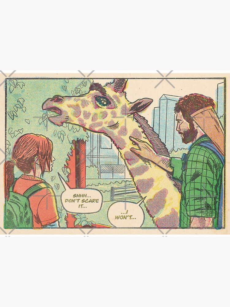 Thumbnail 2 von 2, Galeriedruck, Giraffenszene, Comic-Panel, Fan-Art designt und verkauft von MarkScicluna.