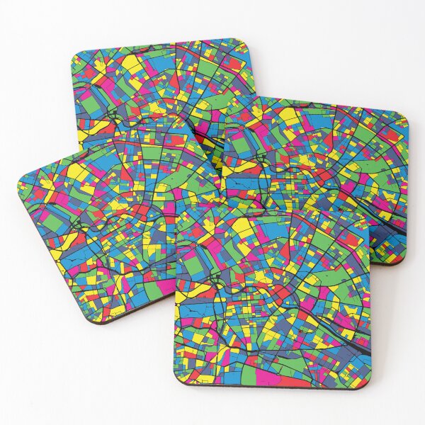 Item preview, Berlin Germany City Map Pop Art Germany Abstract Poster designed and sold by Stadify.