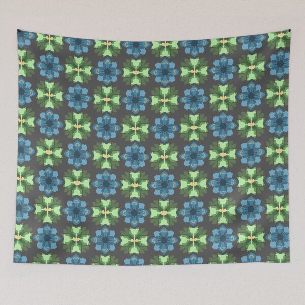 Item preview, Ikat vintage flower seamless pattern designed and sold by RIYA SIRI.