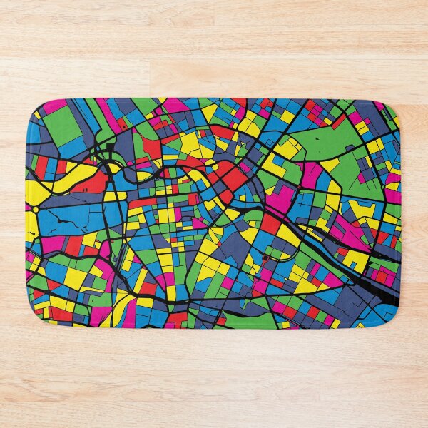 Item preview, Berlin Germany City Map Pop Art Germany Abstract Poster designed and sold by Stadify.
