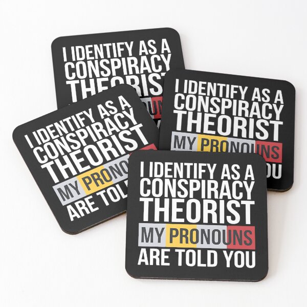 Item preview, I Identify As A Conspiracy Theorist My Pronouns Are Told You - A funny gift for anyone who loves humor, sarcasm, and conspiracy theories. designed and sold by ZyziowskyArt.