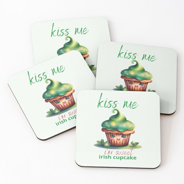 Item preview,  Cupcake St Patricks Day, Cupcake Lovers, Sweet Green Cupcake, Green Muffin, Kiss Me im Irish designed and sold by KolorellaS.