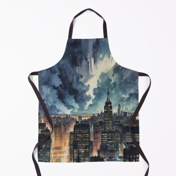 Aperçu de l'œuvre Ciel à l'aquarelle à New York créée et vendue par GasconyPassion.