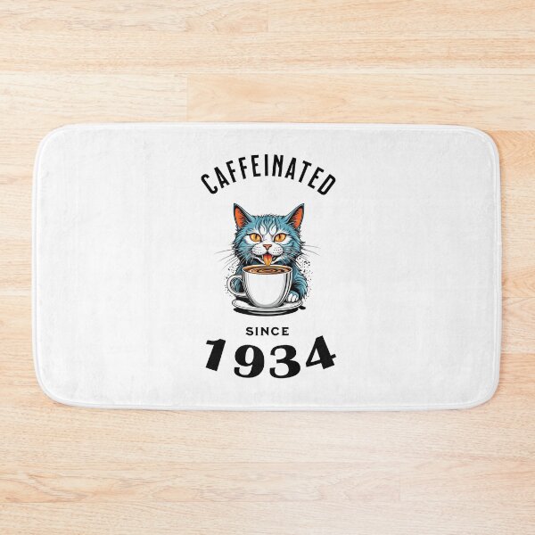 Item preview, Cat Caffeinated Since 1934 designed and sold by LegendaryDesigns.