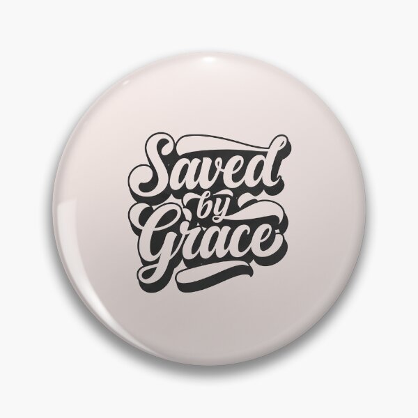 Item preview, Saved By Grace | Calligraphy Bible Verses Christian Faith Art designed and sold by  KnitLuv.