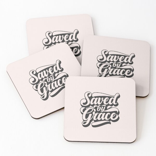 Item preview, Saved By Grace | Calligraphy Bible Verses Christian Faith Art designed and sold by  KnitLuv.