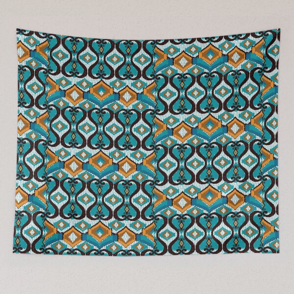 Item preview, Ikat geometric hand drawn seamless pattern. designed and sold by RIYA SIRI.