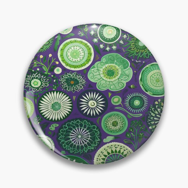 Item preview, Flowers on the green cornflower green abstract patterns designed and sold by JanChryzostom.