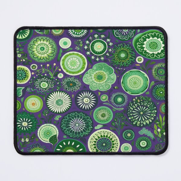 Item preview, Flowers on the green cornflower green abstract patterns designed and sold by JanChryzostom.