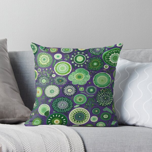 Item preview, Flowers on the green cornflower green abstract patterns designed and sold by JanChryzostom.