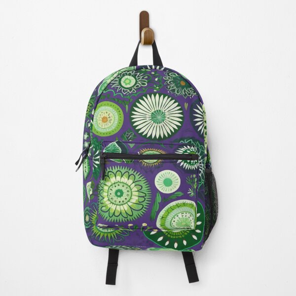 Item preview, Flowers on the green cornflower green abstract patterns designed and sold by JanChryzostom.