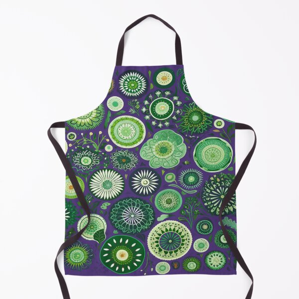 Item preview, Flowers on the green cornflower green abstract patterns designed and sold by JanChryzostom.