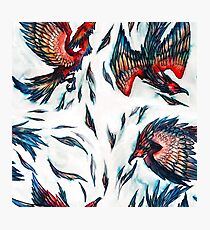 Majestic Flying Fantasy Phoenix Bird Pattern Photographic Print