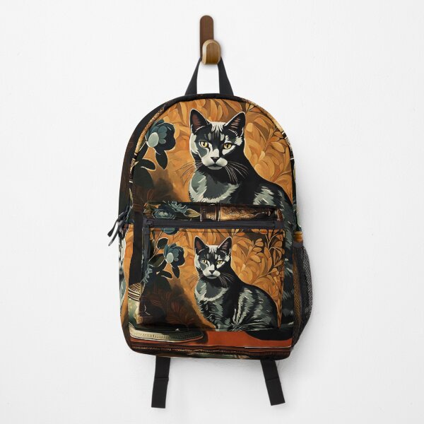 Item preview, Vintage Cat Art: Blue Cat in a Gothic Setting | Animal Art | Gothic Art | Cat Art | Vintage Cat Illustration designed and sold by UnhingedBird.