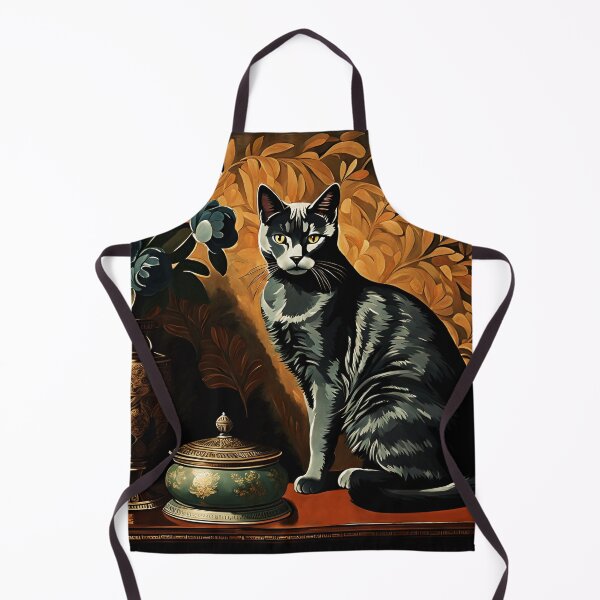 Item preview, Vintage Cat Art: Blue Cat in a Gothic Setting | Animal Art | Gothic Art | Cat Art | Vintage Cat Illustration designed and sold by UnhingedBird.