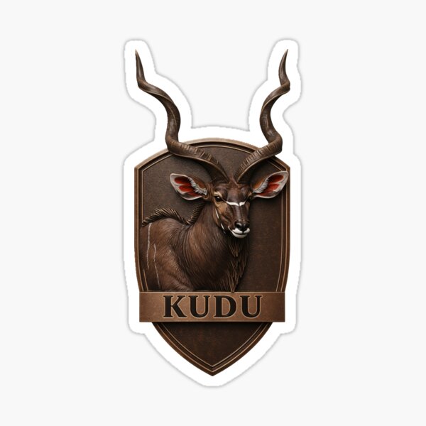 Vista previa del artículo con la obra «Insignia de vida salvaje del kudu», diseñado y vendido por WackyJacks.