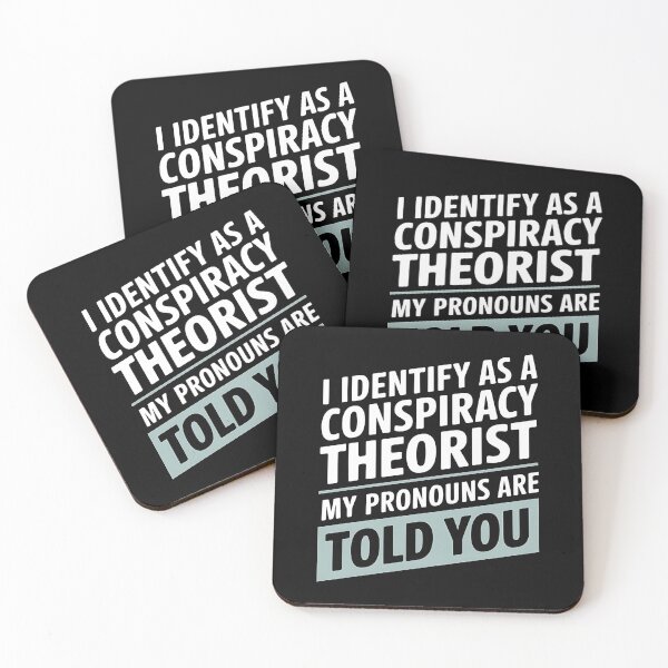 Item preview, I Identify As A Conspiracy Theorist My Pronouns Are Told You - A funny gift for anyone who loves humor, sarcasm, and conspiracy theories. designed and sold by ZyziowskyArt.