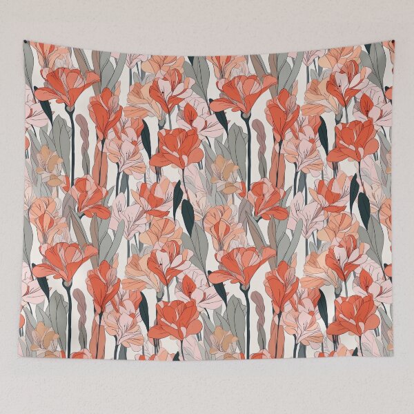 Item preview, Copy of Floral Elegance, Orange Red Amaryllis designed and sold by PigmeArt.