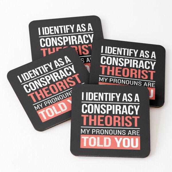 Item preview, I Identify As A Conspiracy Theorist My Pronouns Are Told You - A funny gift for anyone who loves humor, sarcasm, and conspiracy theories. designed and sold by ZyziowskyArt.