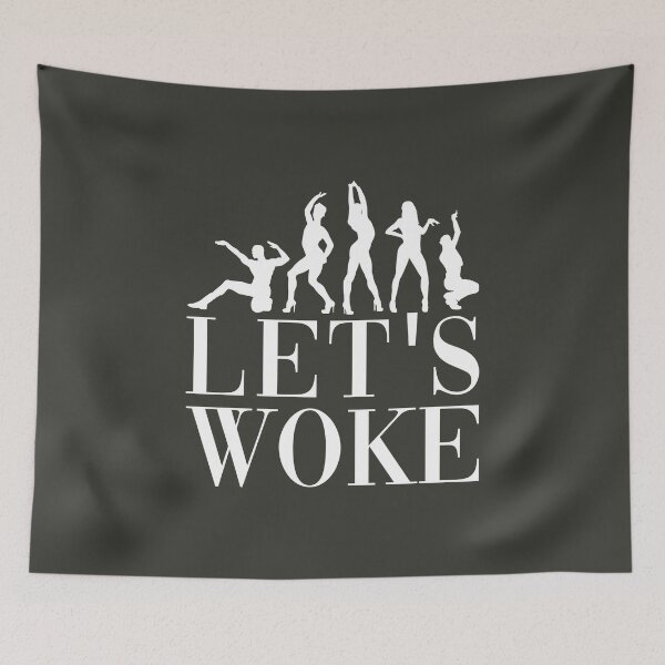 Item preview, Let's Woke - in white designed and sold by gayishdesign.