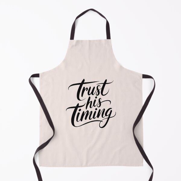 Item preview, Trust His Timing | Calligraphy Bible Verses Christian Faith Art designed and sold by KnitLuv.