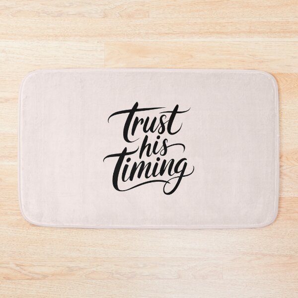 Item preview, Trust His Timing | Calligraphy Bible Verses Christian Faith Art designed and sold by  KnitLuv.